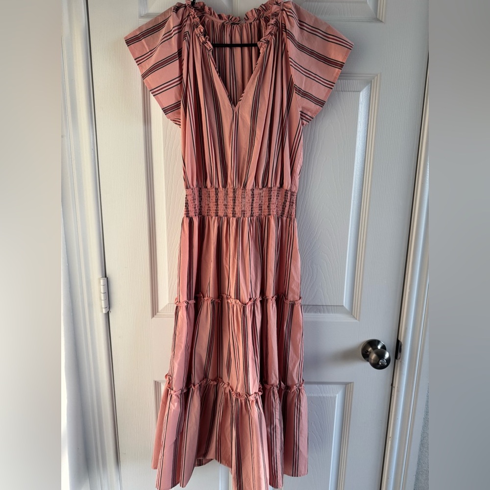 Rails Amelia dress coral navy blue stripes - Picture 7 of 10